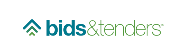 bids and tenders website logo that says bids and tenders in blue and green